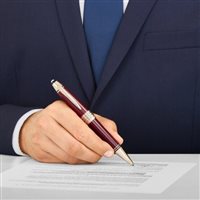 Penna Montblanc Penna a sfera John F. Kennedy Edizione Speciale Bordeaux in Acciaio 118083 - 118083